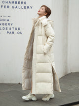 Extended Over-the-knee Thickened Cotton-padded Jacket