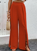 Casual High Waist Wide Leg Trousers Pant