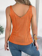 Leisure Solid Color V-neck Sweater Top