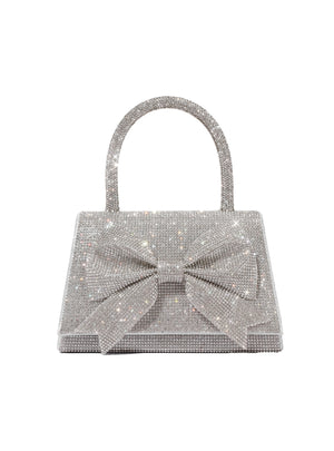 Women Full Rhinestone Bow Handbag