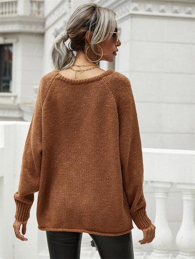 Autumn and Winter Round Neck Pullover Loose Sweater