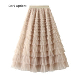 Women Mesh Cake Skirt