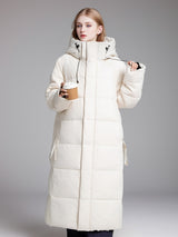 Long Loose Hooded Cotton-padded Jacket