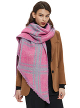 Jacquard Plaid Bevel Scarf