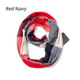 Thickened Pullover Plaid Zipper Pocket Scarf