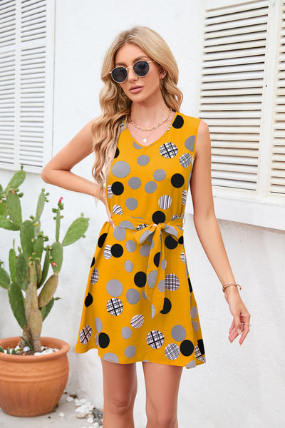 Retro Party Printed Polka-dot Dress