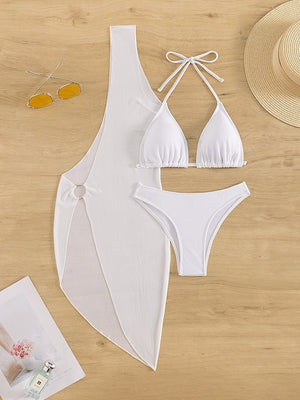 White Three-piece Beach Bikini