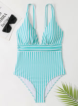 One-piece V-neck Backless Swimsuit