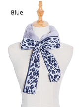 Thickened Imitation Rabbit Hair Leopard Print Scarf