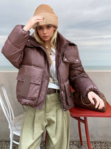 Loose Big Pockets Short Cotton-padded Jacket Coat