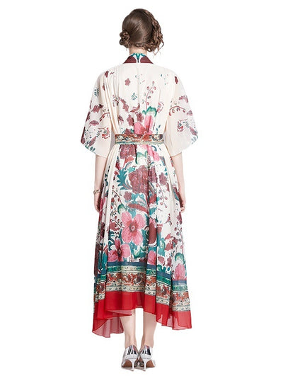 Loose Printed Big Swing Dress