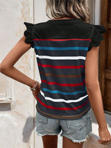 Fashion Casual Striped Top T-Shirt