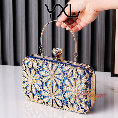 Diamond Dinner Bag Flower Handbag