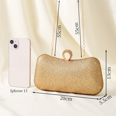 Hot Drilling Dinner Studded Clutch Bag