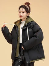 Fake Two-piece Hooded Padded Cotton-padded Coat