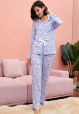 Long-sleeved Trousers Print Suit