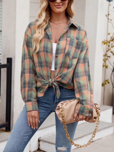 Casual Fashion Street Loose Plaid Shirt