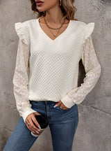 Long Sleeve Solid Color Knitted Top