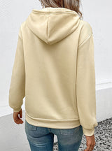 Leisure Hooded Pullover Pocket Top