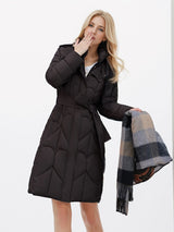 Slim-fit Padded Long Cotton-padded Down Coat