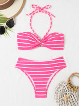 Sexy Female Pit Striped Bikini