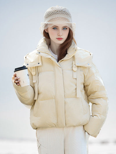 Loose Hooded Padded Cotton-padded Jacket Coat