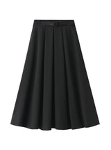 Retro High Waist Slim Skirt With Belt