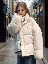 Short Stand-up Cotton-padded Jacket Coat