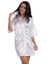 Women Loose Silk Nightgown