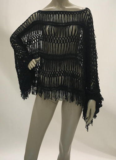 Beach Crochet Hook Sexy Fringed Swimsuit Cover Up