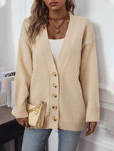 Single Button Breasted Sweater Coat