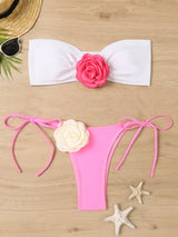 3D Three-dimensional Flower Bikini