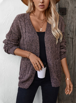 Pocket Casual Long Sleeve Sweater Coat