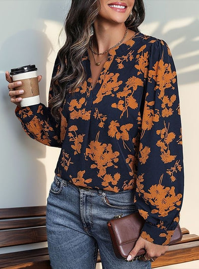 Long Sleeve Pullover Printed Shirt