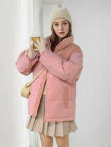 Large Size Loose Collar Cotton-padded Jacket Coat