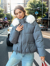 Large Fur Loose Padded Cotton-padded Jacket Coat