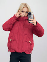 Short Loose Slim Hooded Cotton-padded Jacket