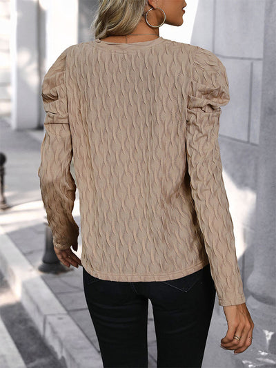 V-neck Long Sleeve Casual T-shirt