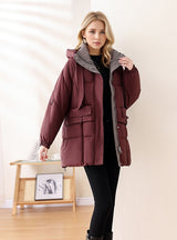 Medium-long Leisure Hooded Down Coat