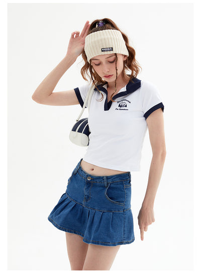 Polo Collar Short Sleeve T-shirt