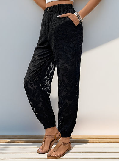 High-waist Casual Leg-binding Pants