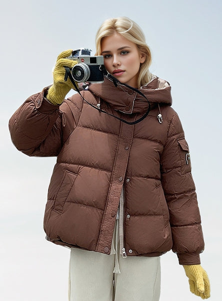 Short Hooded Thickened Cotton-padded Jacket