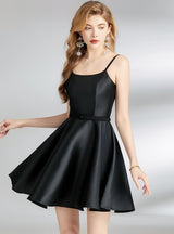 Slim Waist Suspender Dress