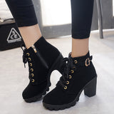 Round-headed Thick Heels Martin Boots