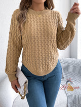 Casual Solid Color Irregular Pullover Sweater