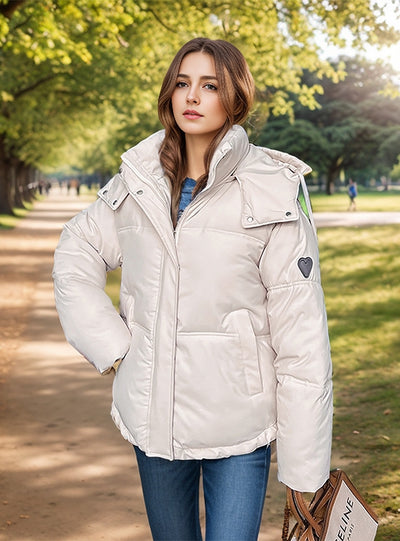 Hood Thickened Short Loose Cotton-padded Jacket