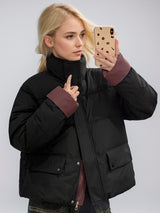 Women Short Cotton-padded Jacket Coat