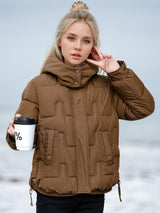 Short Cotton-padded Down Coat