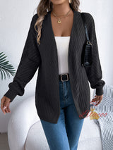 Casual Solid Color Long Sleeve Sweater Coat