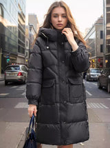 Knee-length Padded Cotton-padded Jacket